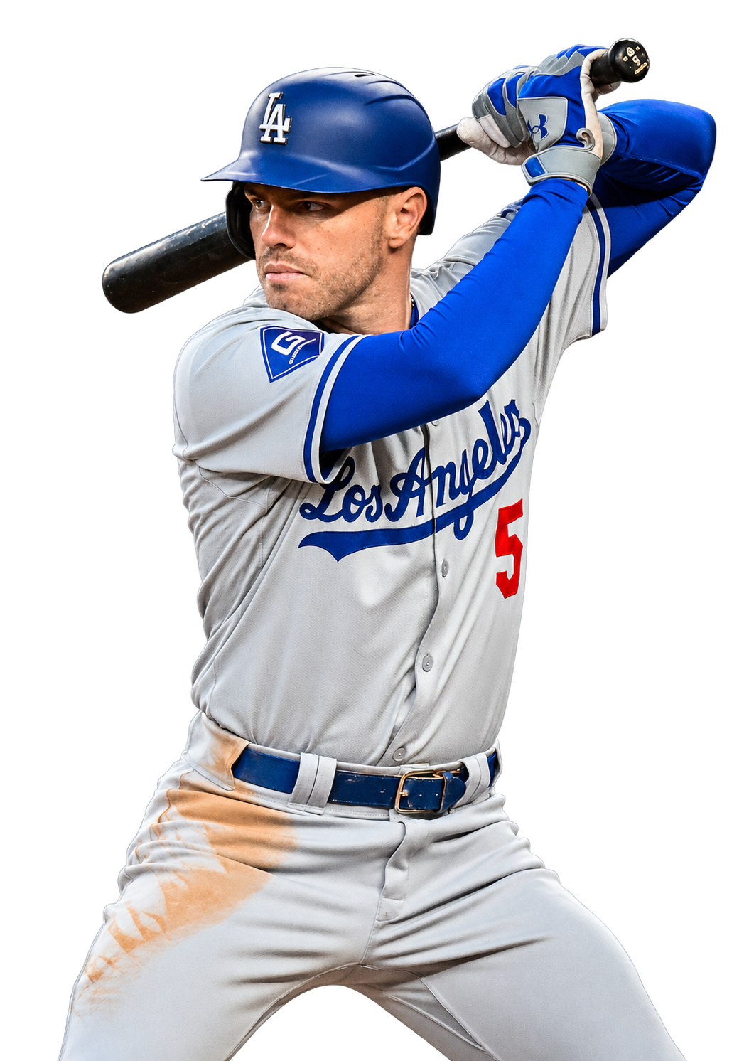 Freddie Freeman batting for the Los Angeles Dodgers